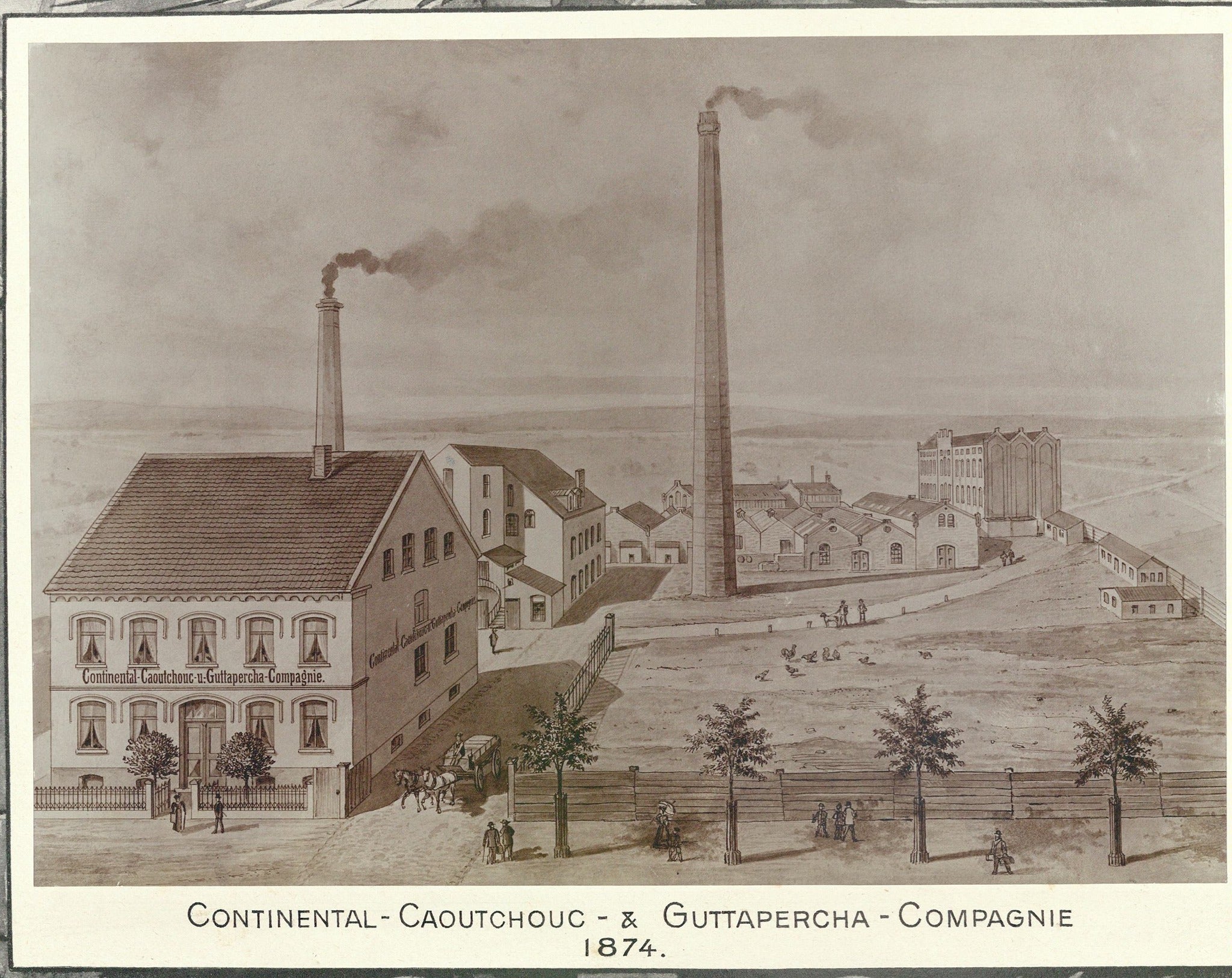 Spalio 8 d. Hanoveryje, likus pusantro dešimtmečio iki pirmojo automobilio pagaminimo, įkuriama „Continental Caoutchouc & Gutta-Percha“ kompanija. Gaminius sudaro guminiai lietpalčių audiniai, karšto vandens buteliai ir tvirtos dviračių ir vežimų padangos. Hanoveris yra šurmuliuojantis pramonės centras su inžinerinėmis gamyklomis, audimo ir tekstilės gamyklomis ir net prabangiomis šokoladinėmis. Dar 1843 m. miestas su likusia Vokietijos dalimi buvo sujungtas tiesiogine geležinkelio linija.