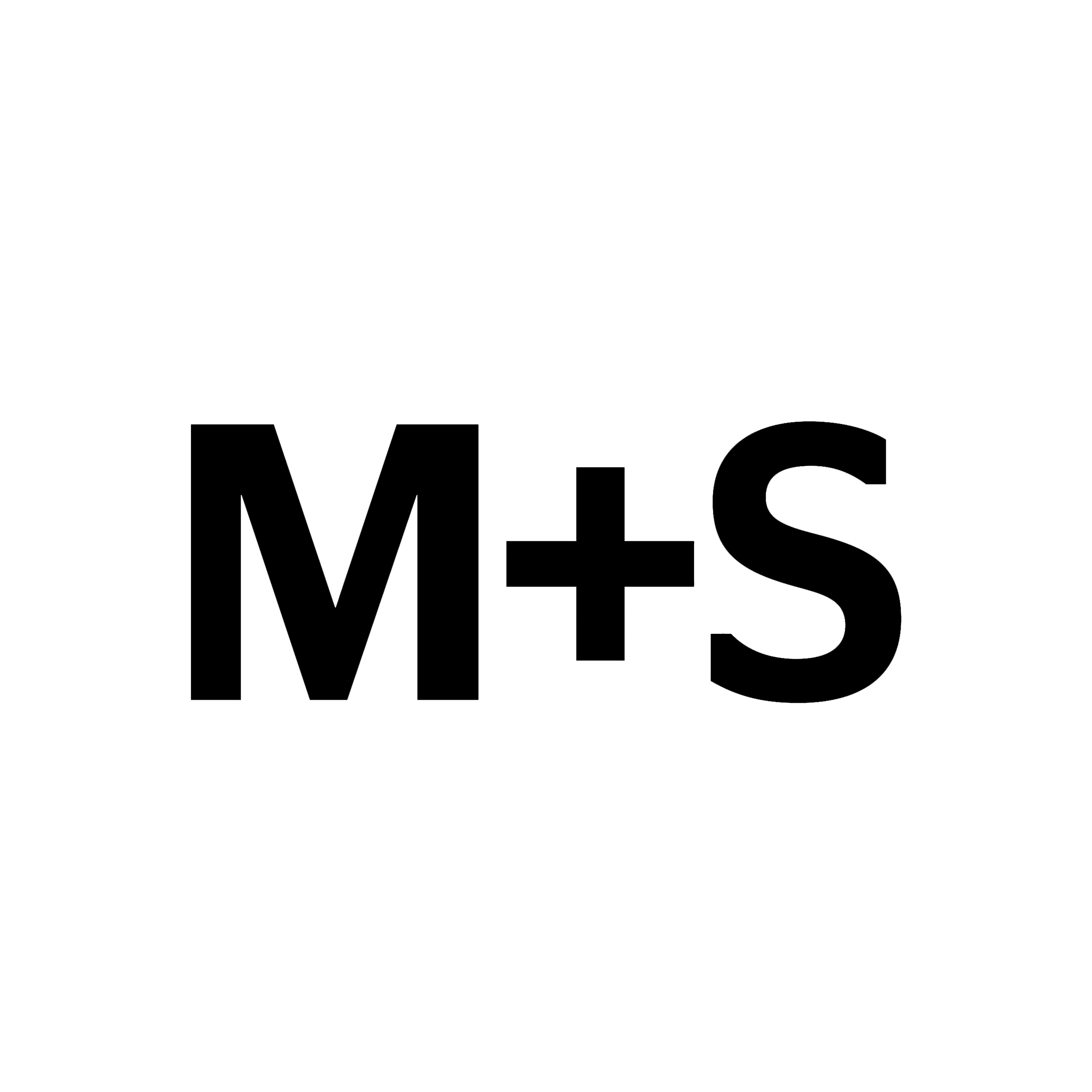 Illustration M + S symbol