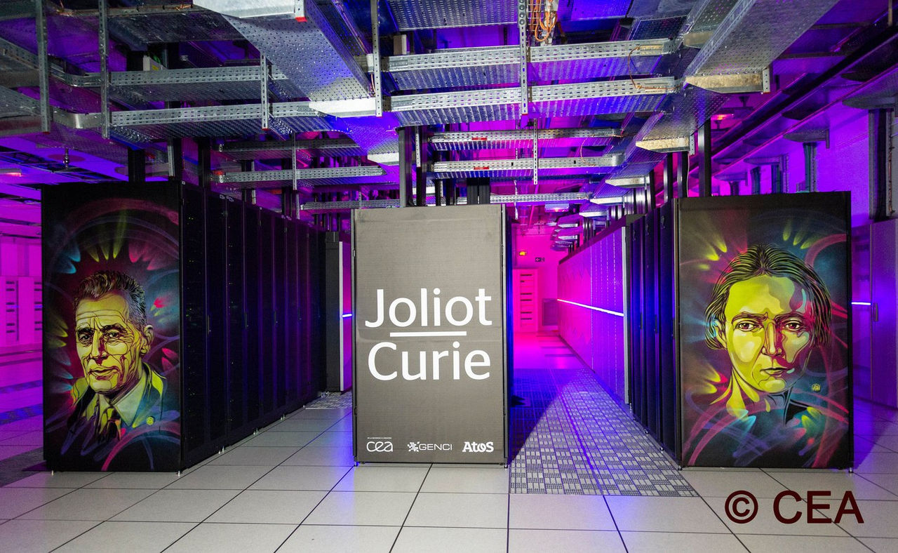 Supercomputer Joliot-Curie (SKL) hosted by GENCI at CEA, France. © CEA