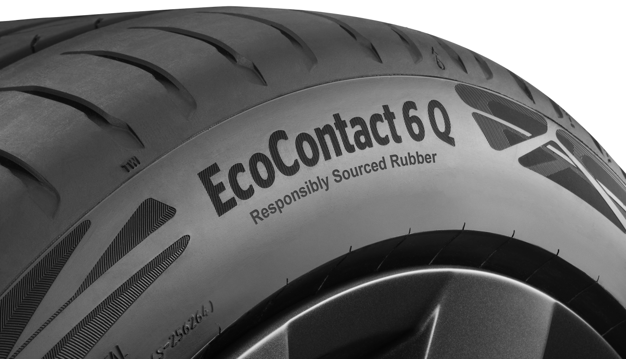 Detail view of a Conti EcoContact 6 Q tire