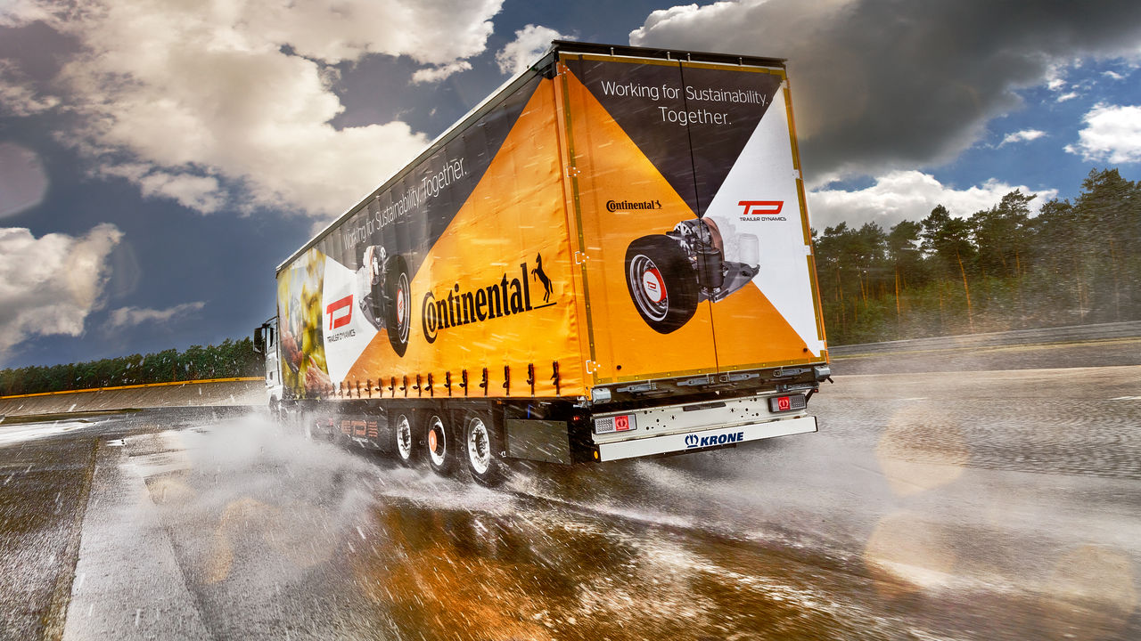 Special tire for electrically powered trailer axles 