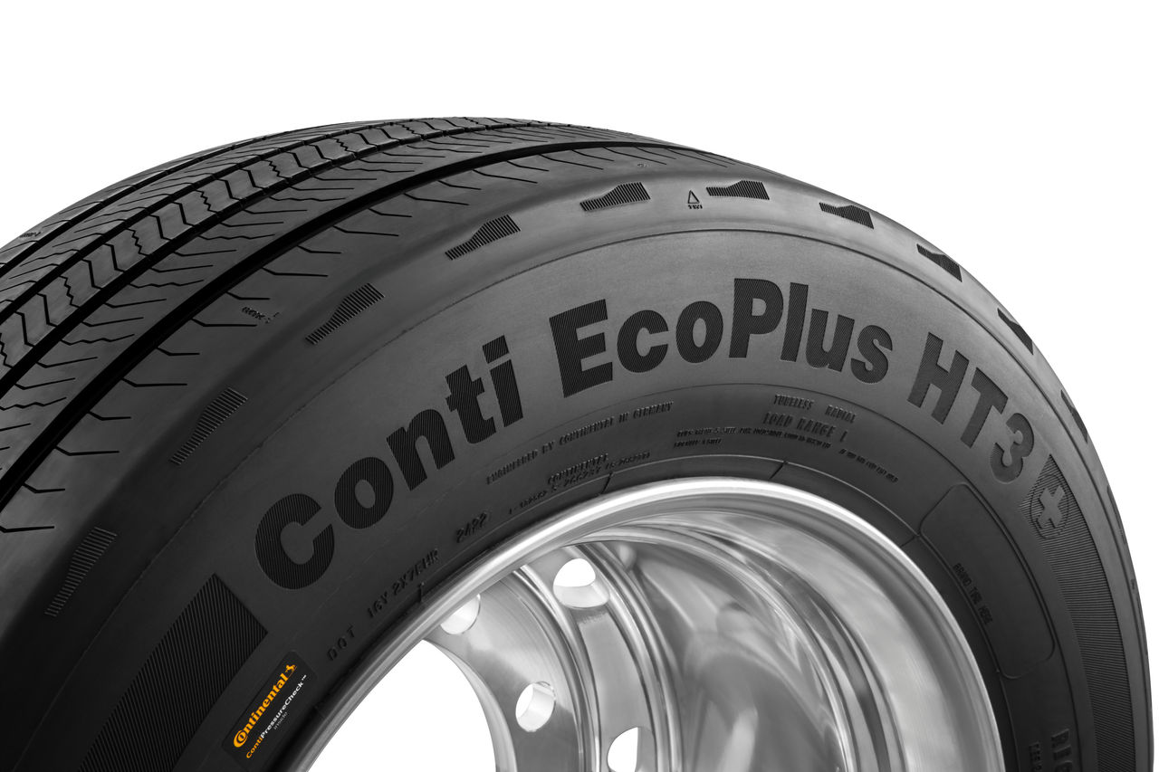 Close-up of a Conti EcoPlus HT3 + tire