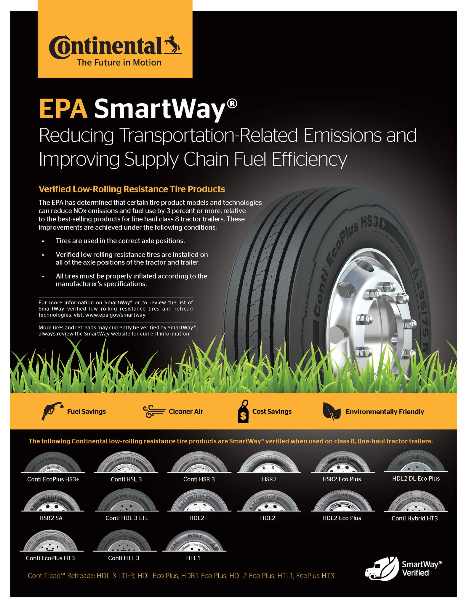 Pneus et pneus rechapés SmartWay EPA de Continental
