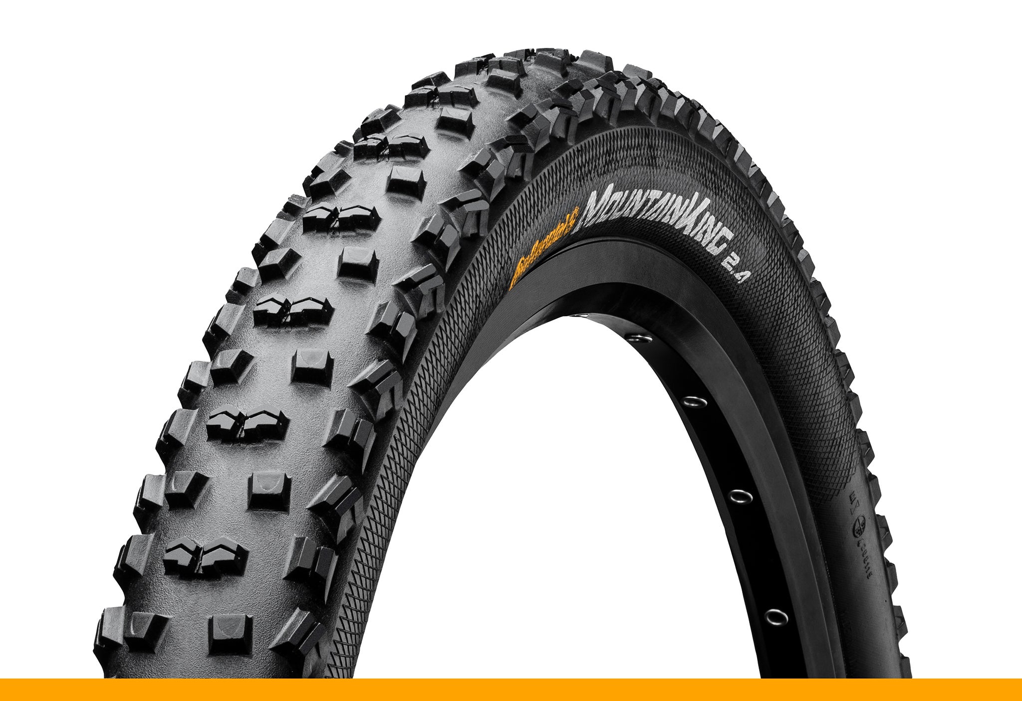 Transversal view of the mountain bike tire Mountain King