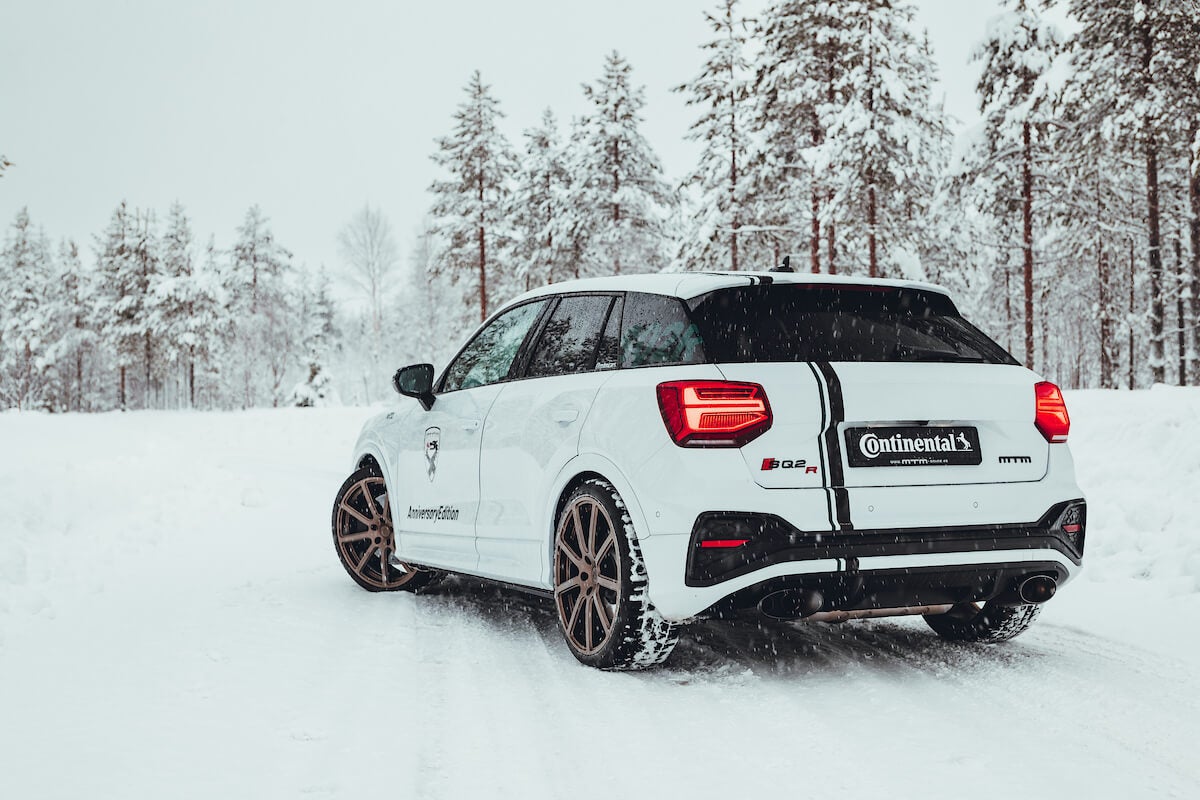 Rear view of the Audi Q2 from MTM at the Winter High Performance Event 2024