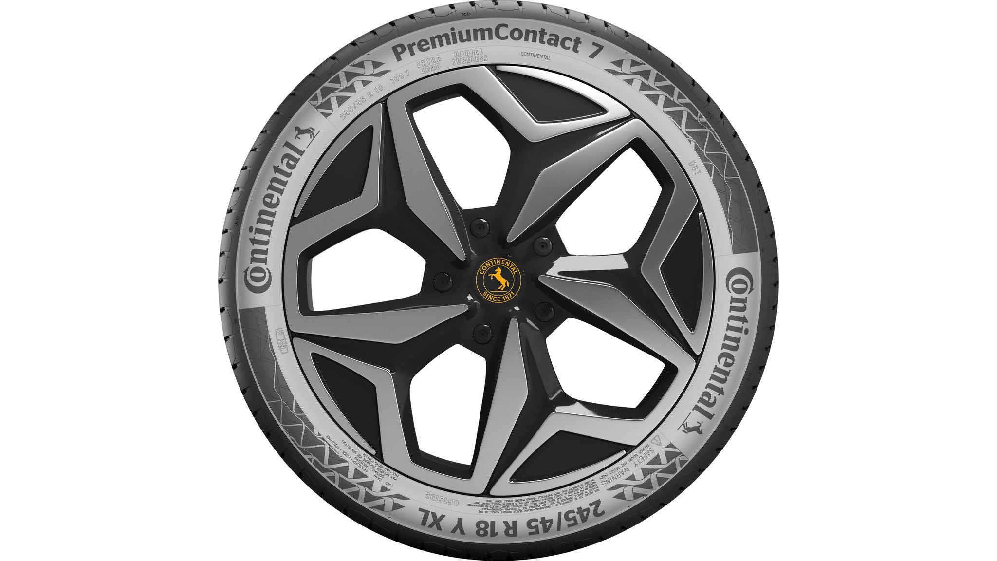 Continental kennzeichnet ihre aktuellen Reifenlinien mit dem Zusatz EV-Compatible. So wird deutlich, dass das Reifenmodell auf den Einsatz an E-Fahrzeugen und auf die Optimierung deren Reichweite ausgelegt ist. 