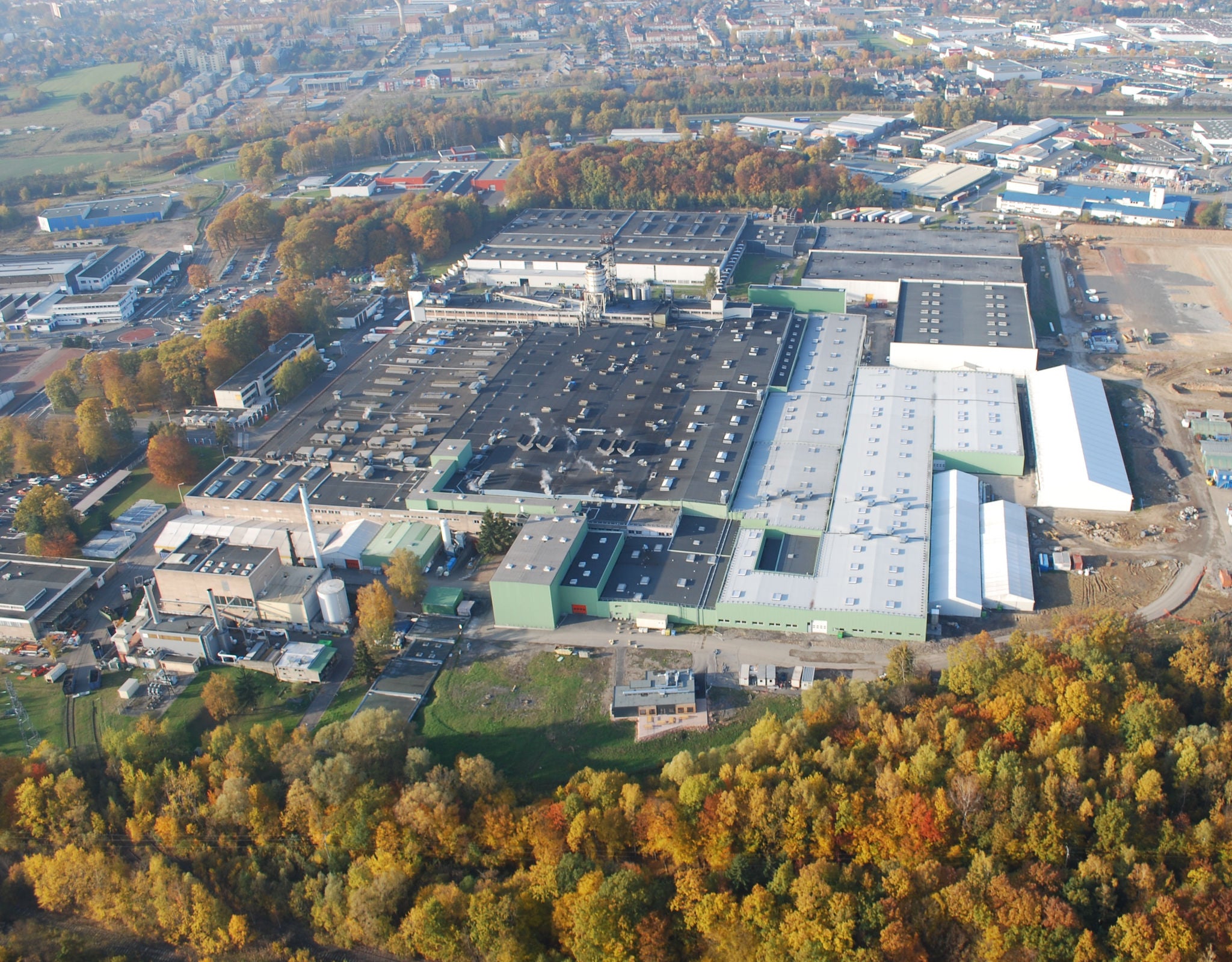 Aerial view of the Sarreguemine plant