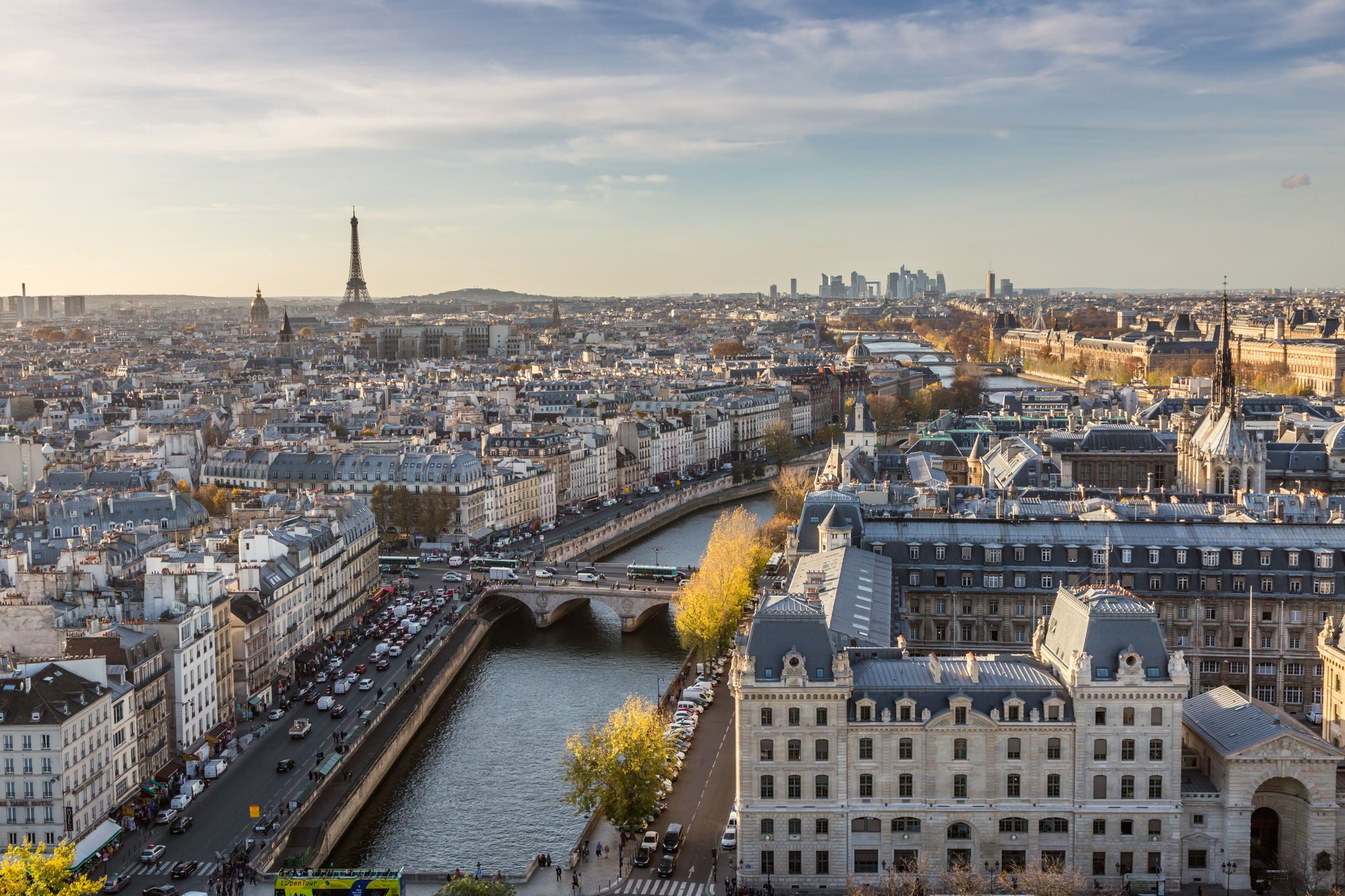 Bird’s eye view of Paris