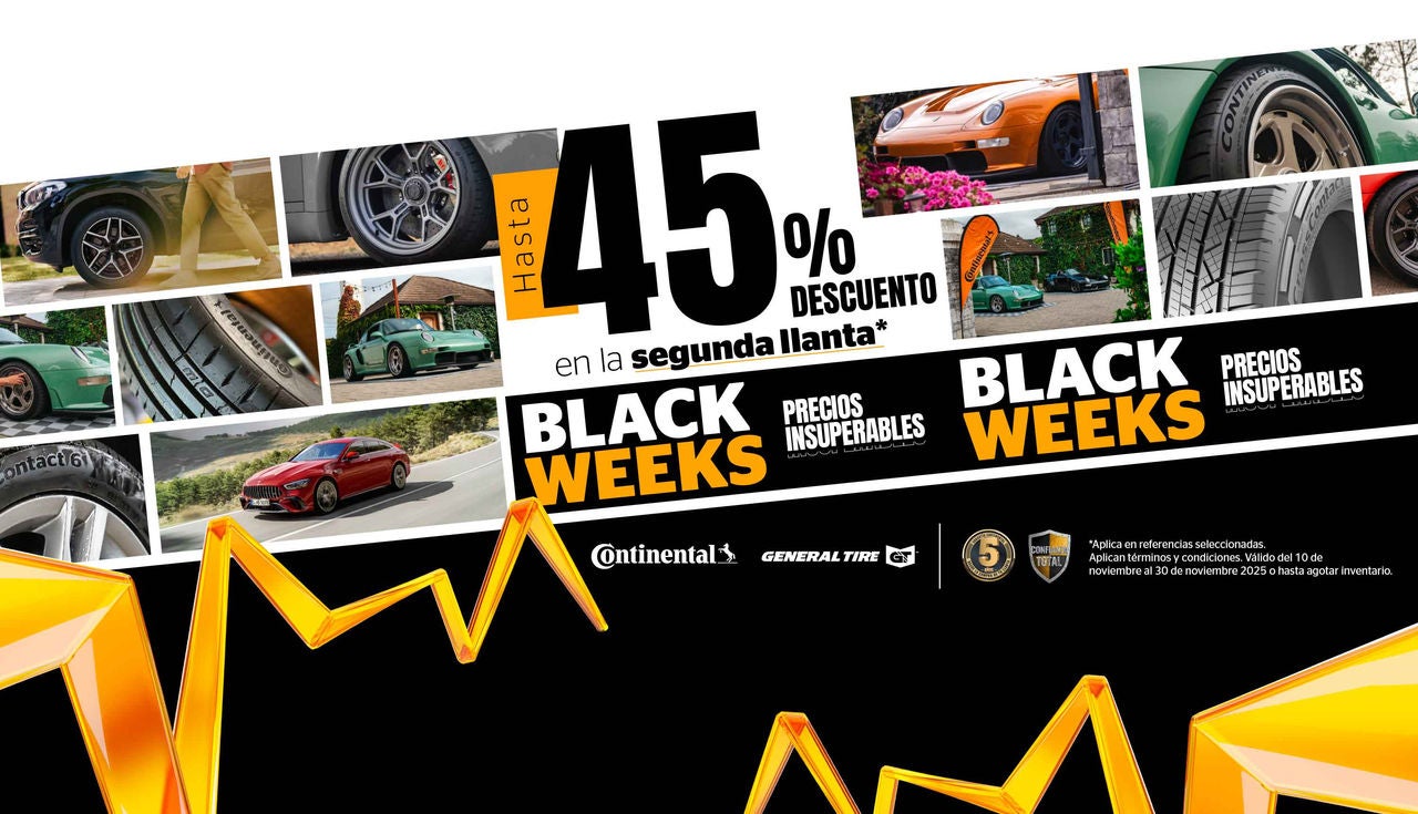 (Banner Promoción Black Friday Continental Colombia 2025 - Black Weeks)