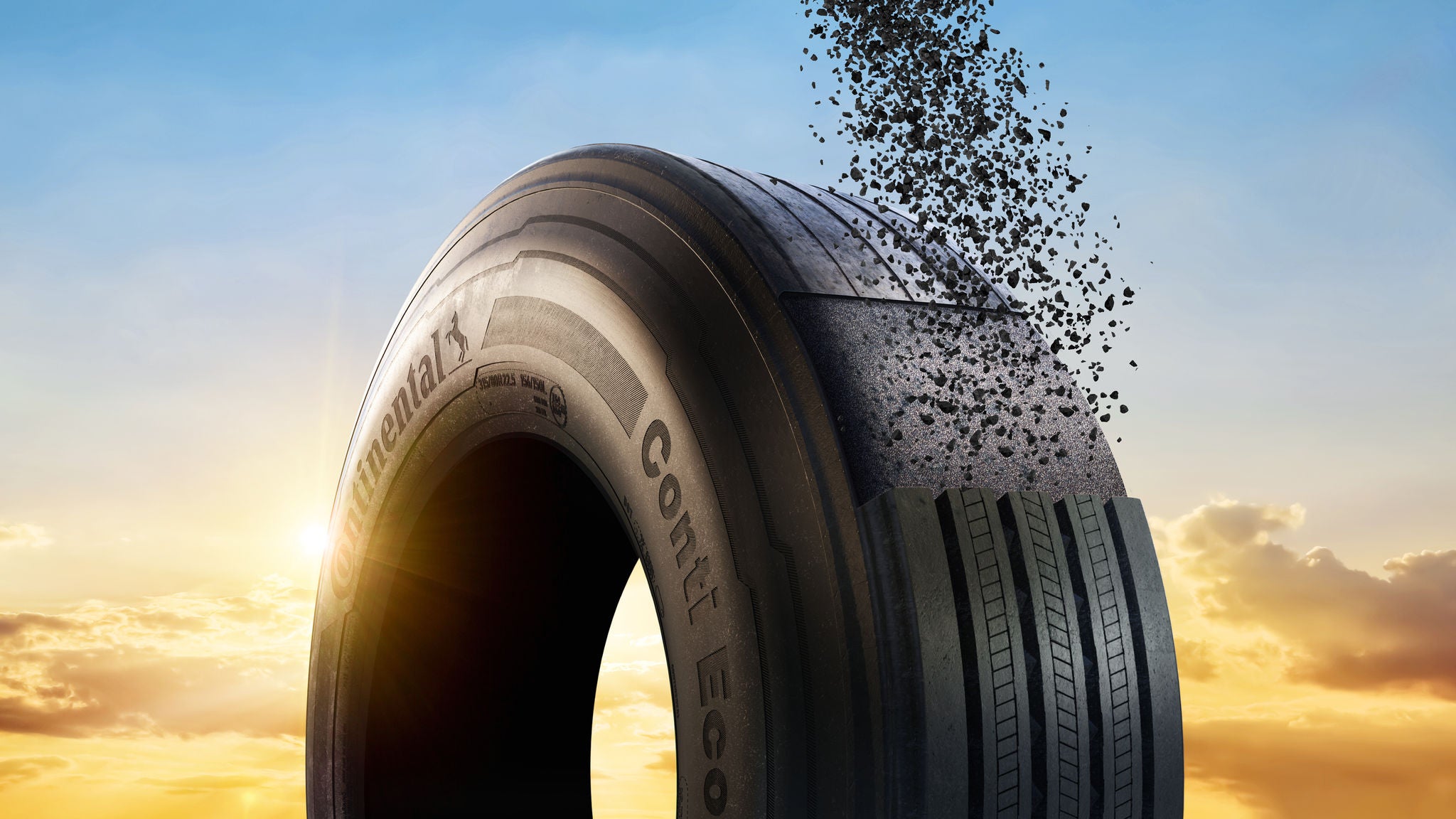  A tire that dissolves into components