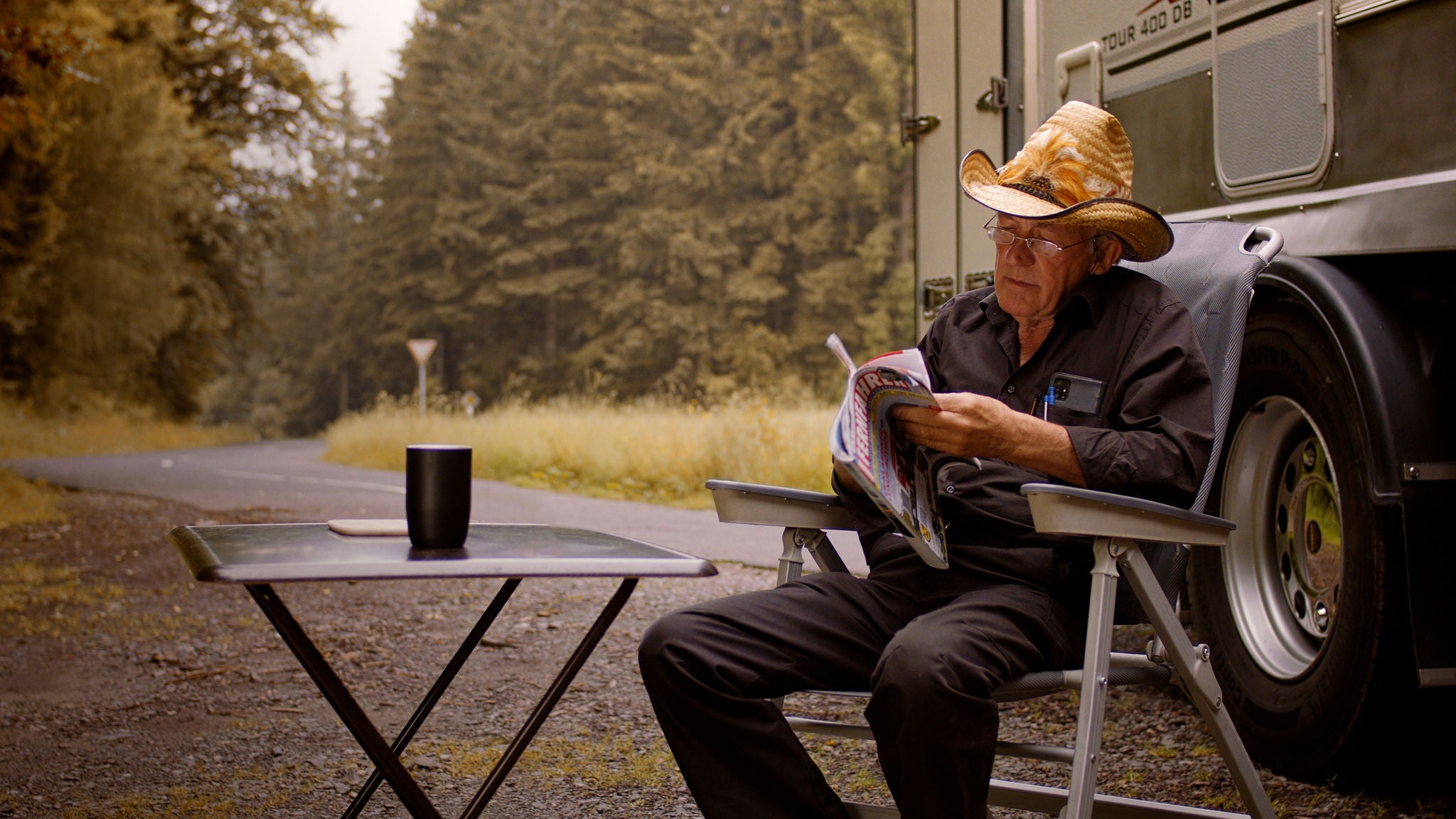 Josef Gensler by his truck