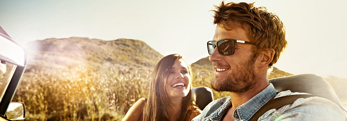 A couple enjoying a holiday journey