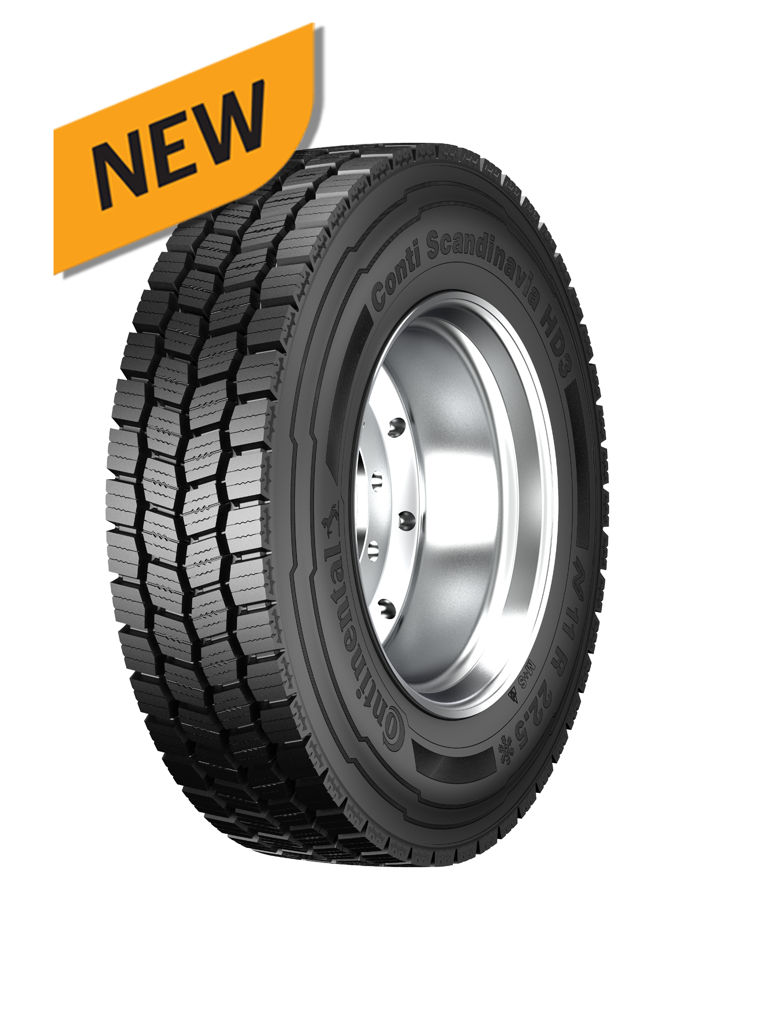 The new Conti Scandinavia HD3 tire is 3PMSF Certified and performs well in snow + mud.