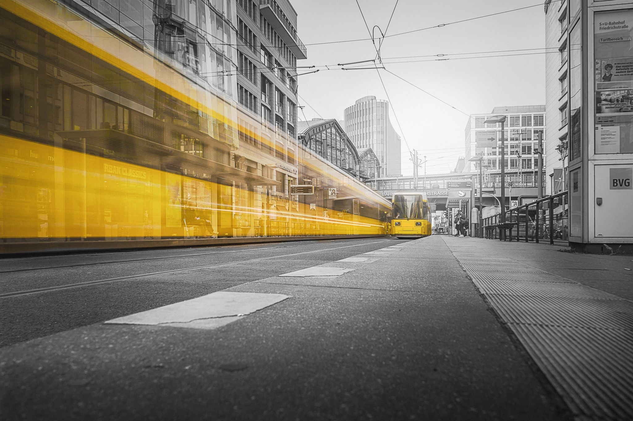 Yellow tram