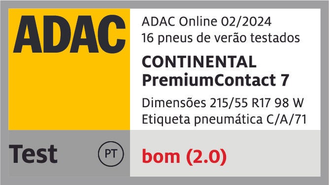 Selo de teste - Tyre Reviews PremiumContact 7 2024