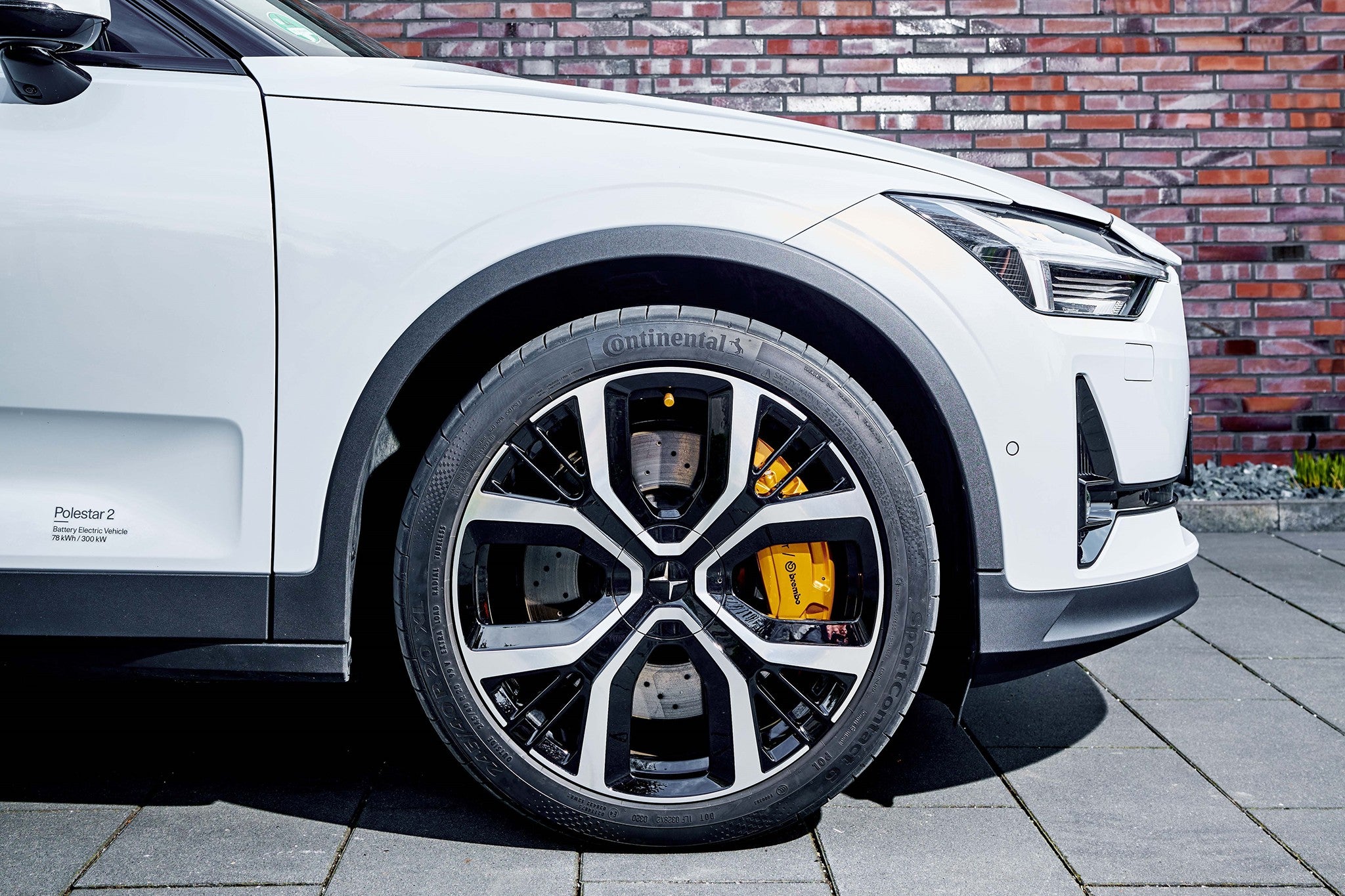 A Continental original equipment tire on the Polestar 2 electric vehicle.