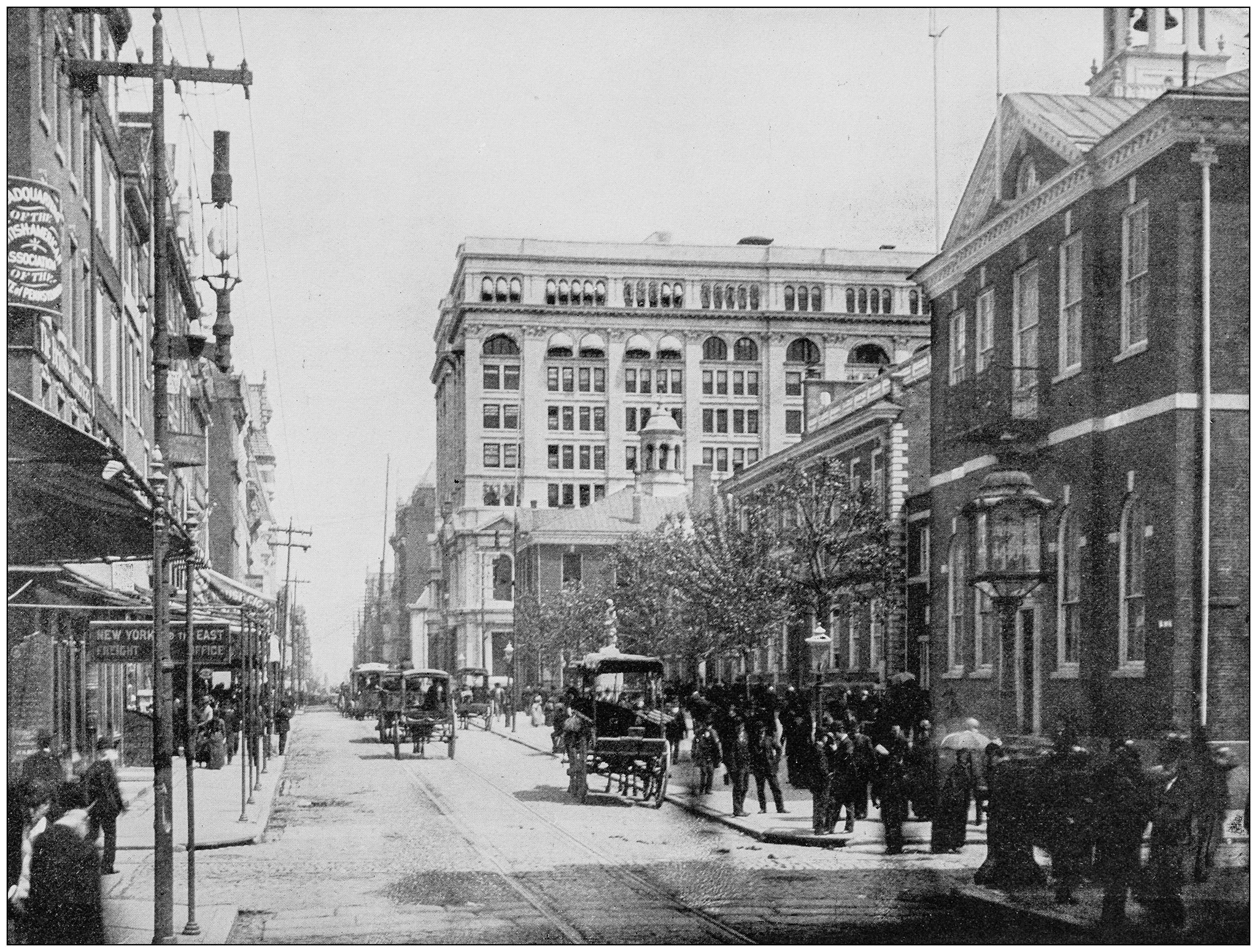 Chodci jsou odděleni od silničního provozu, Philadelphia