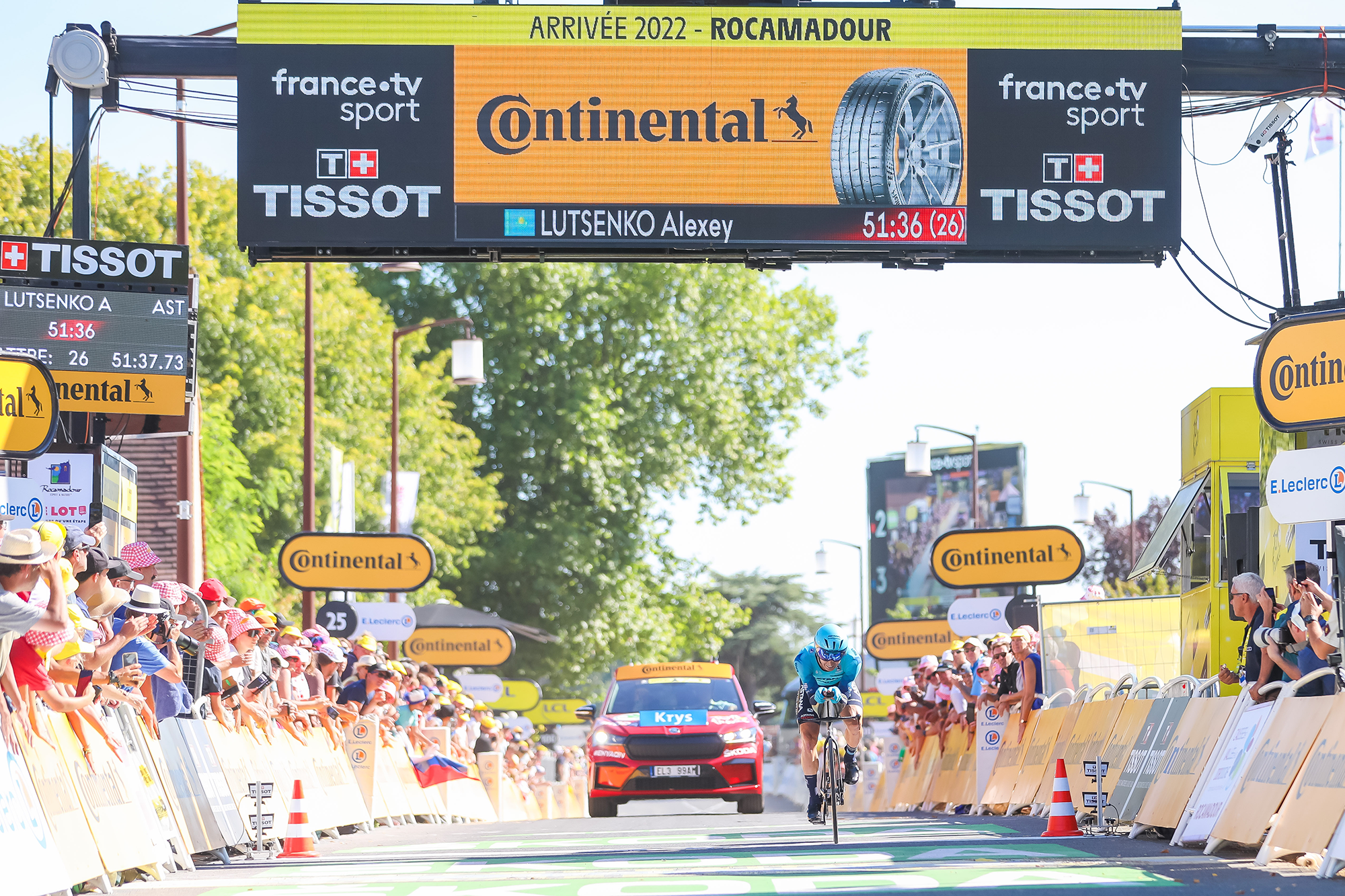 Finish line of one of the stages of the Tour de France