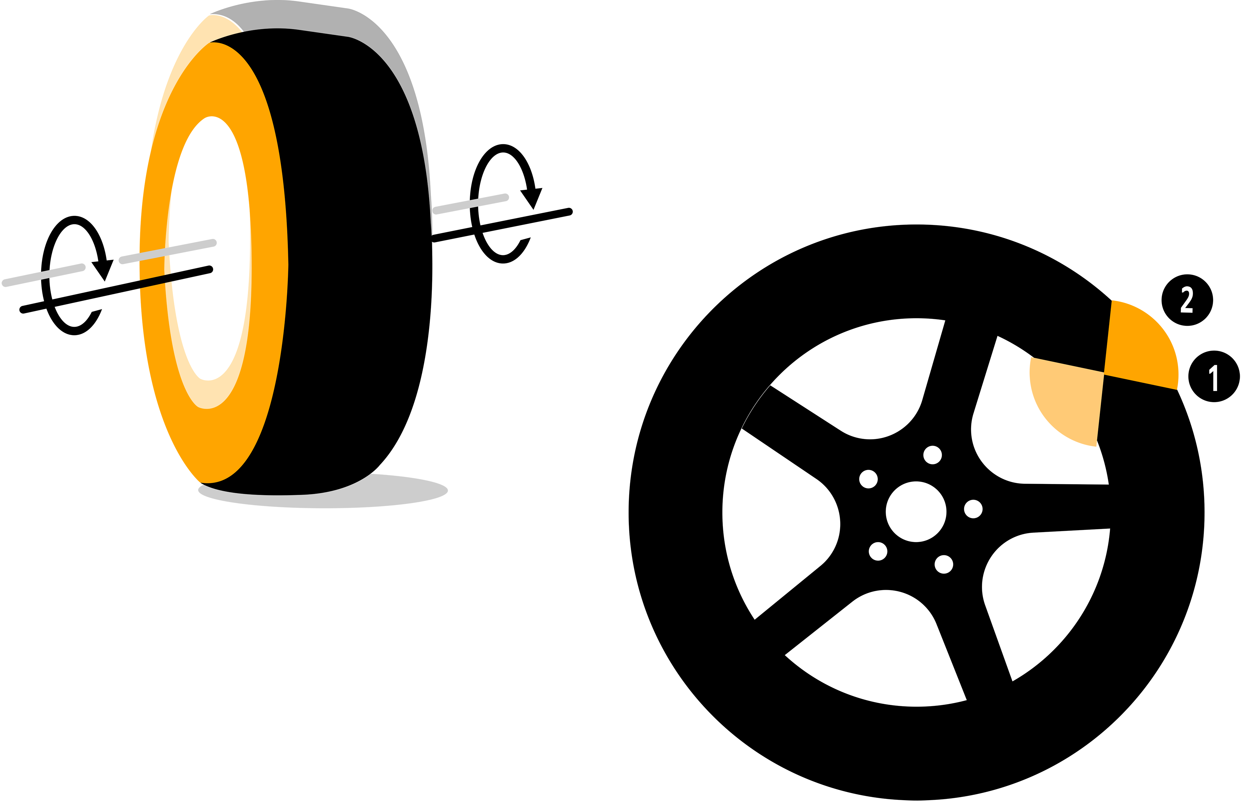 The wheel and tire assembly is placed onto a vertical supporting device with a spindle or equivalent to measure balancing on one axis.