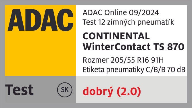 CONTINENTAL WinterContact TS 870_205_09_24_4c_SK Continental WinterContact TS 870 ADAC Winterreifentest 2024