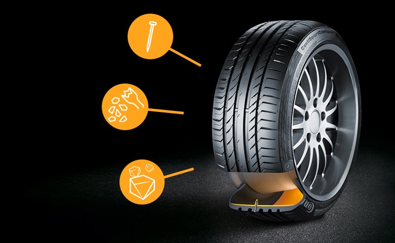 Tire with ContiSeal technology