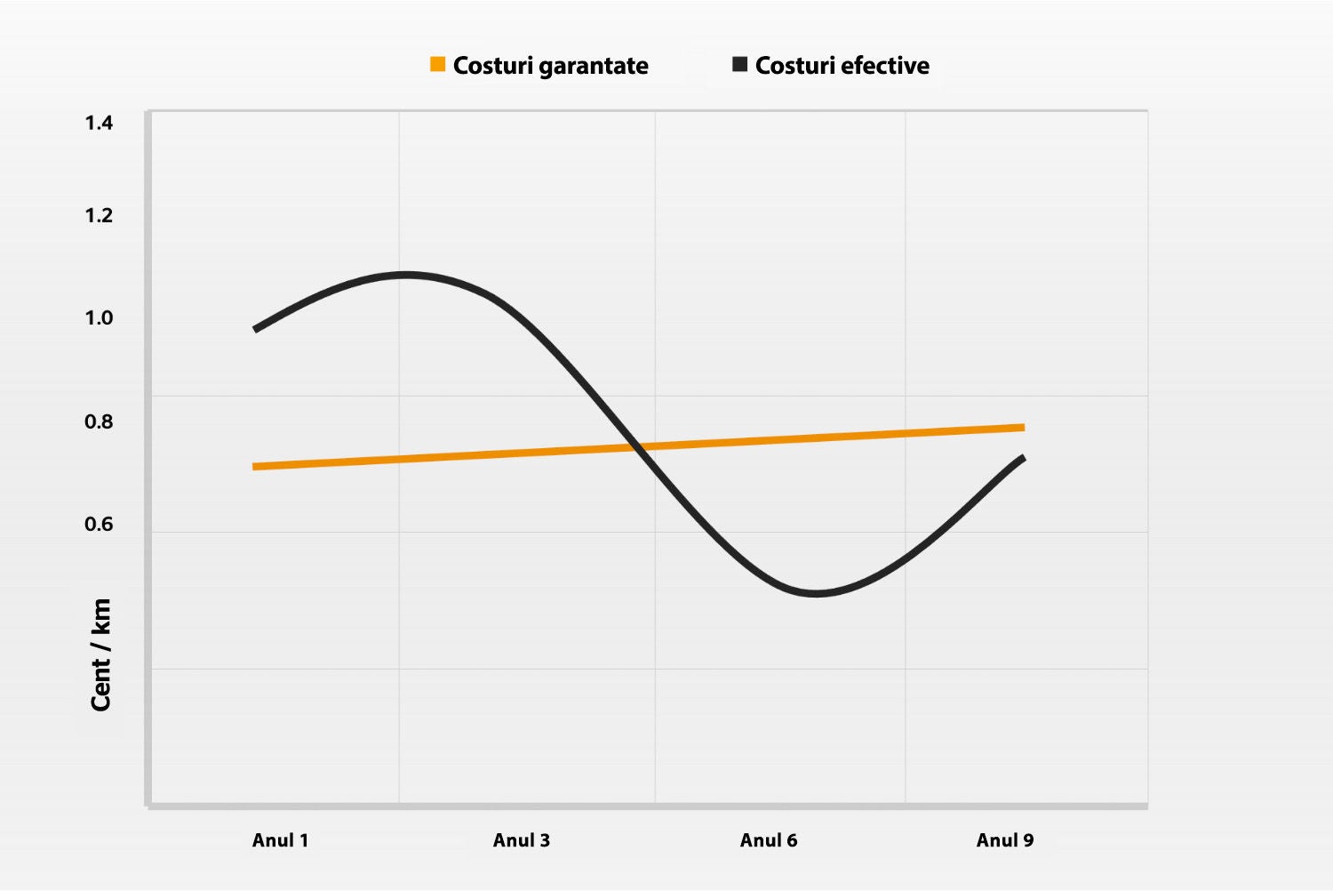 Costuri garantate / costuri efective