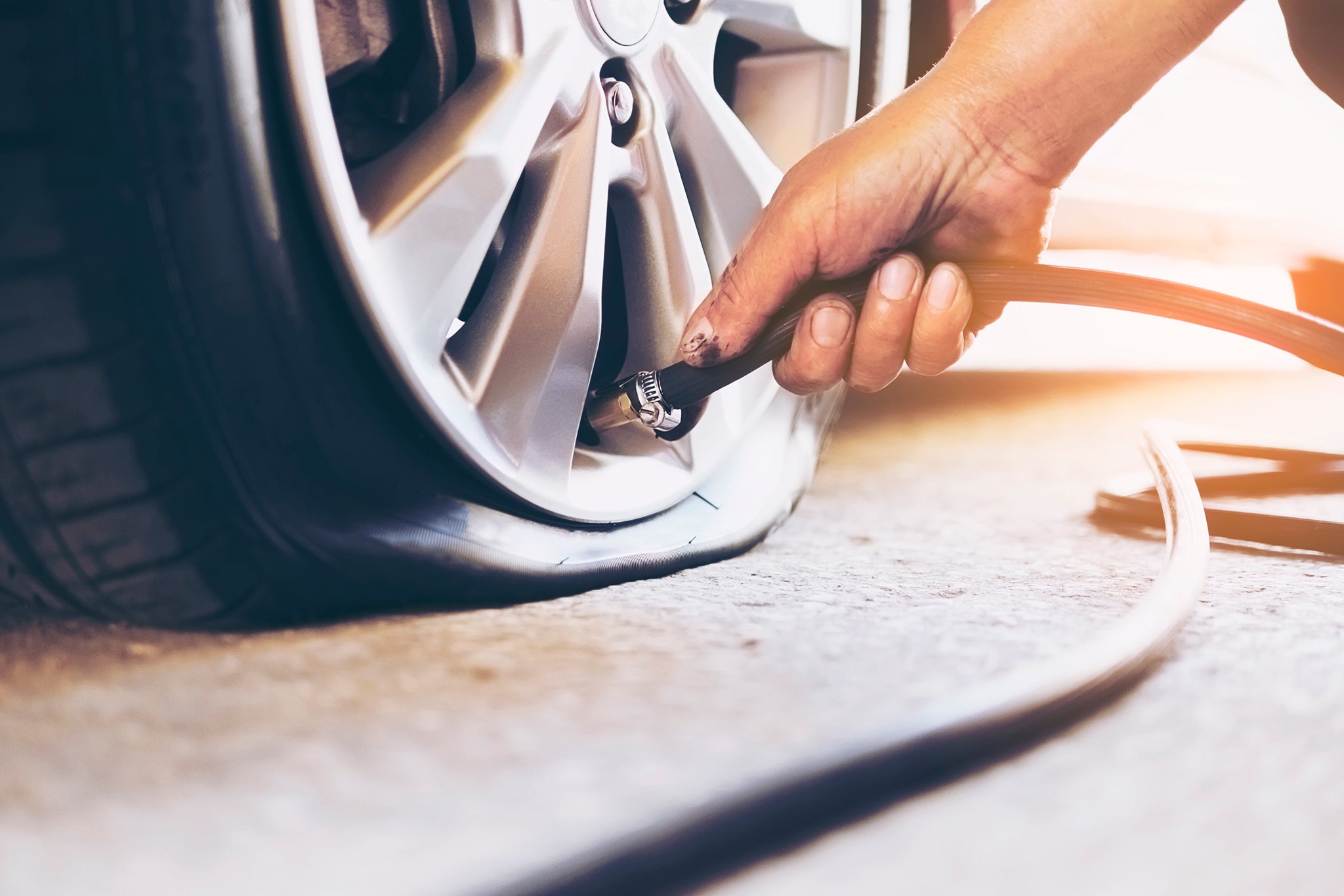 Inflate tire