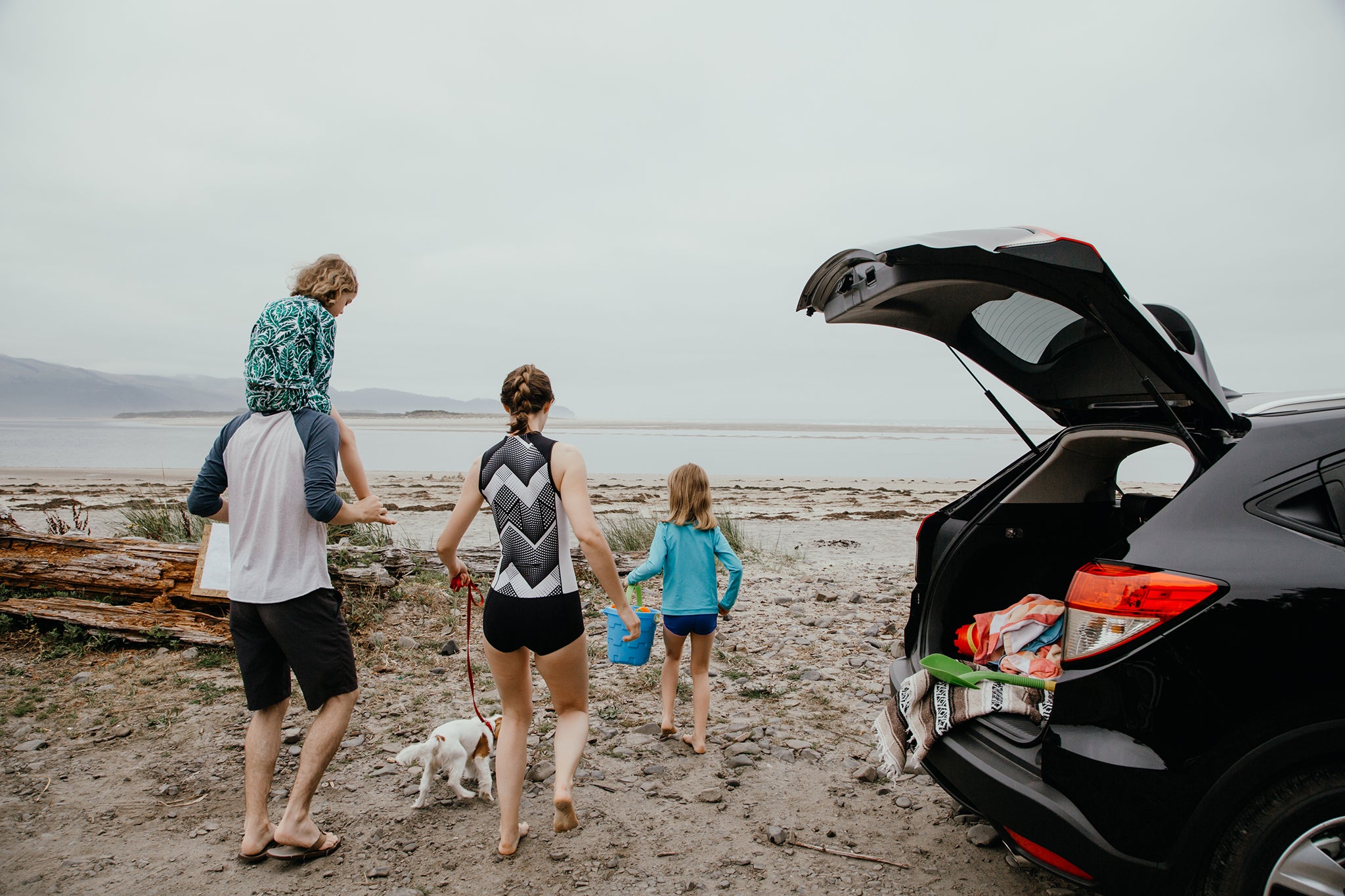 Family on the beach