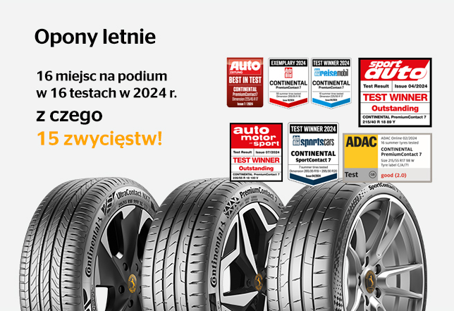 zdjecie opon letnich continental z nagrodami