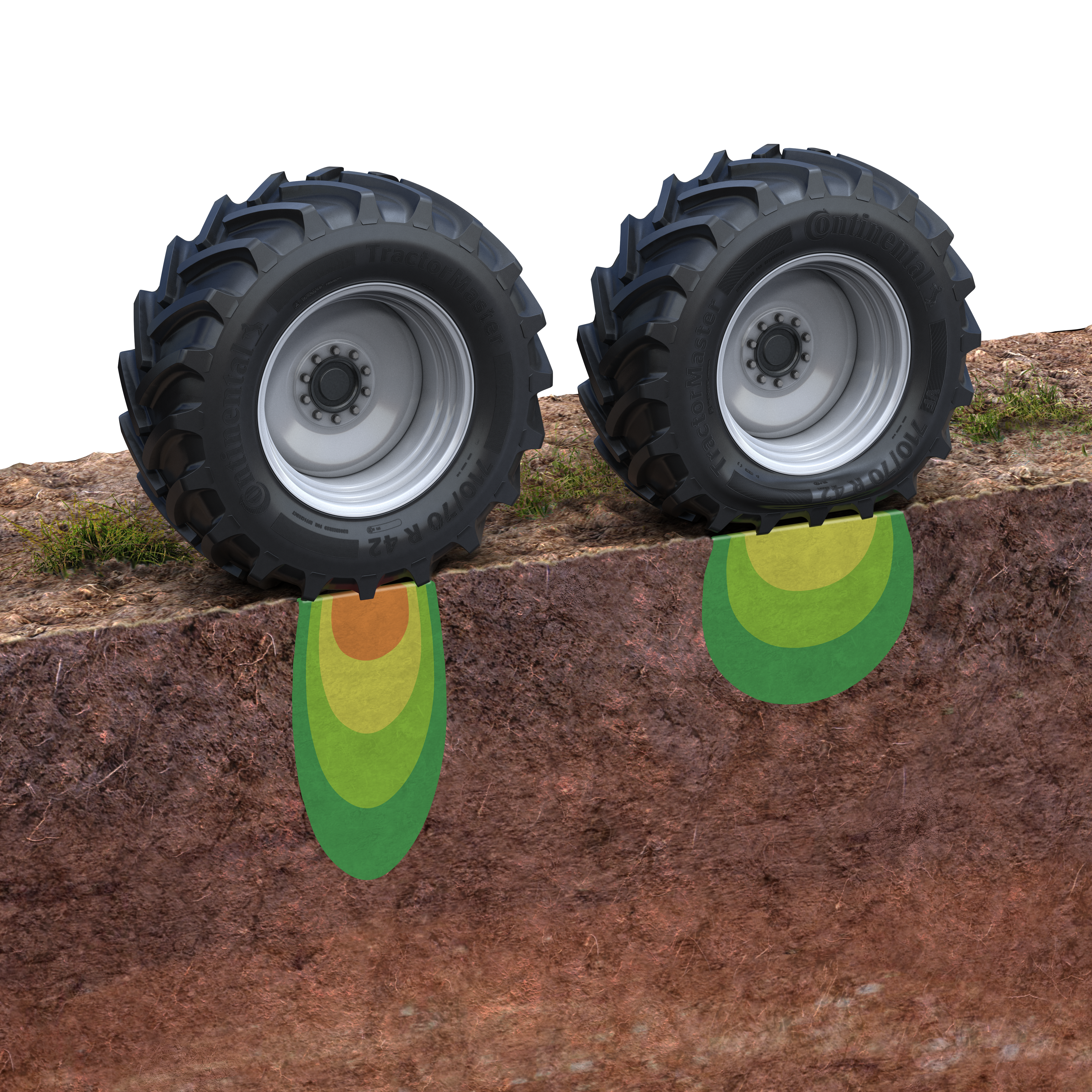Como os nossos pneus reduzem a compactação do solo