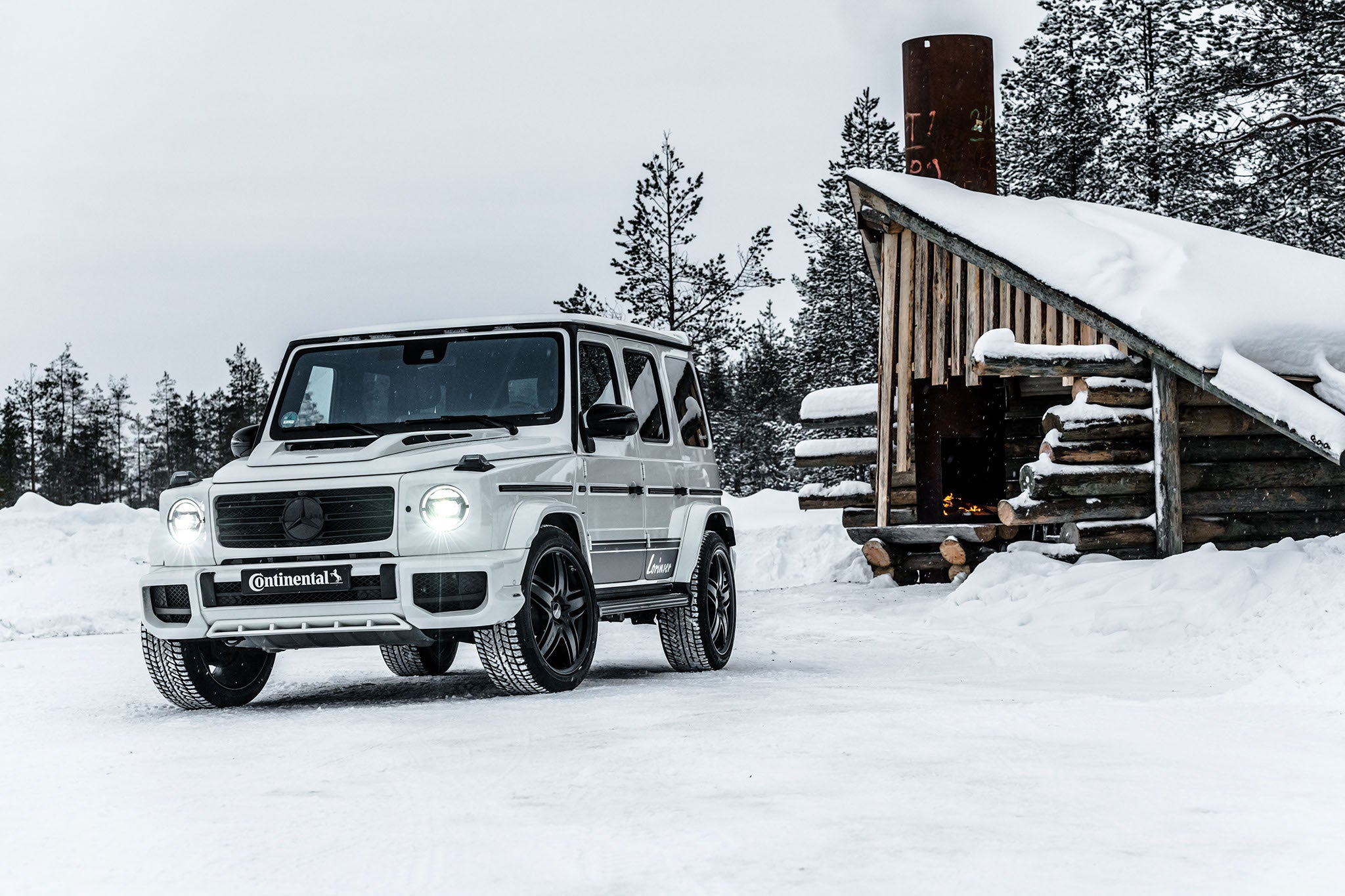 Widest tires in the test: the Lorinser G Modell with the 275/45R22 WinterContact™ TS 850 P.