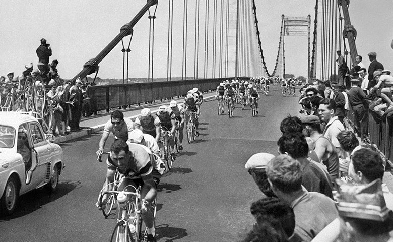 Foto från cykelloppet Tour de France år 1960 ©Getty Images