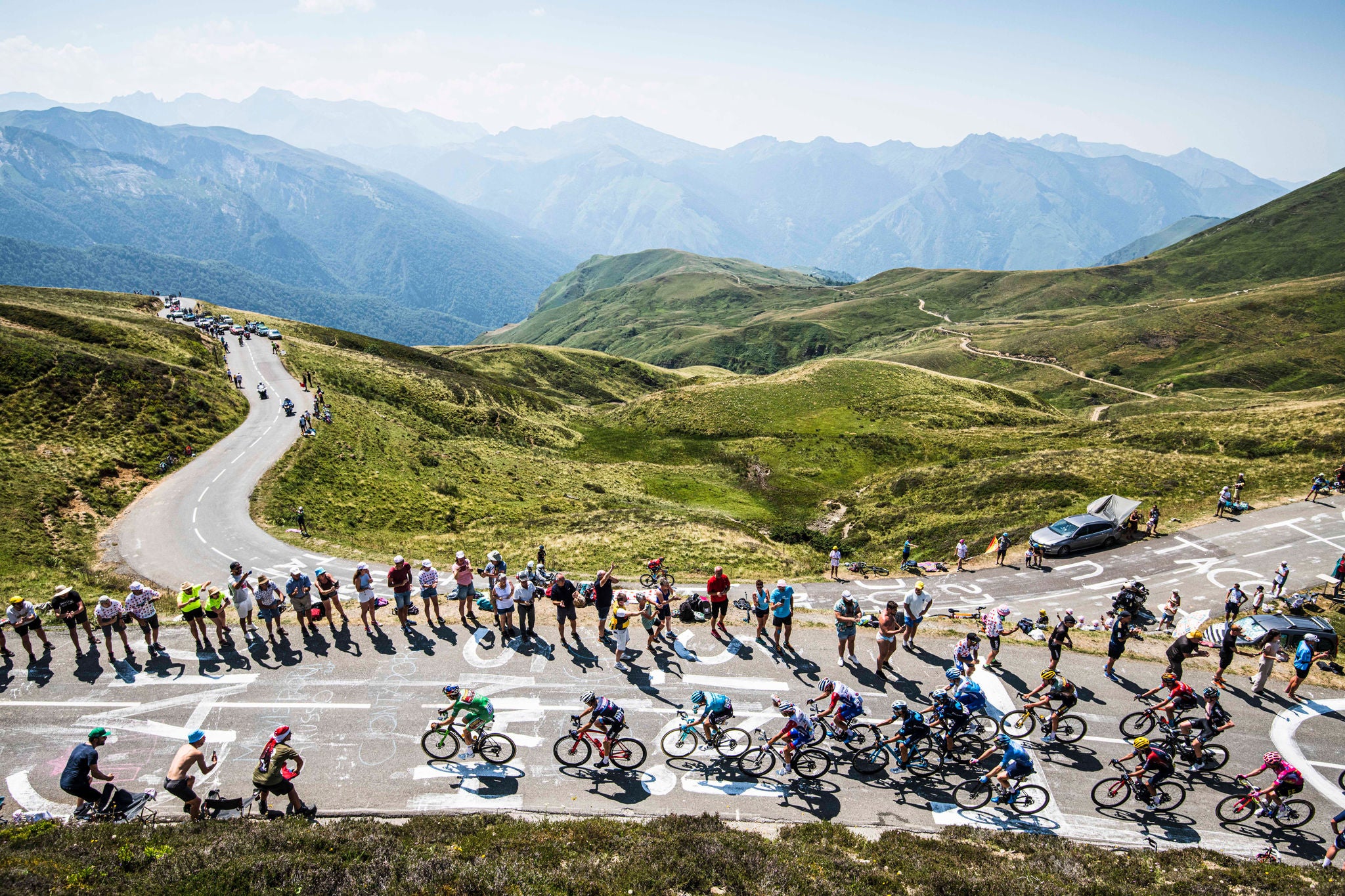 Fahrradfahrer während der Tour de France
