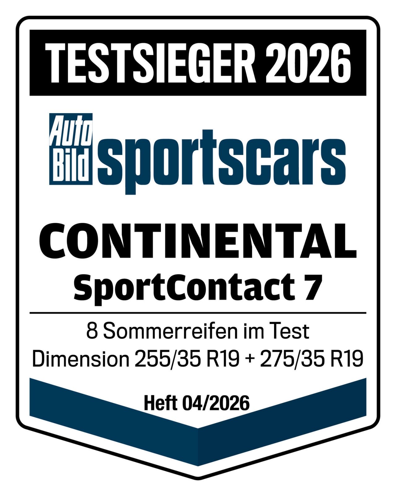 Auto Bild sportscars Testsiegel
