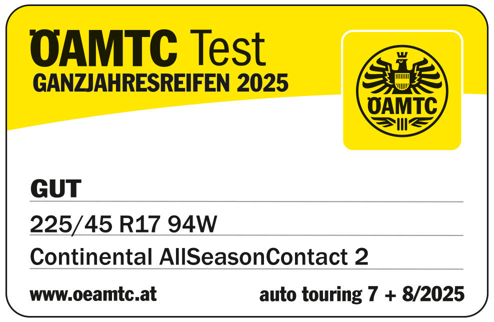 ÖAMTC Testsiegel Ausgabe 7/2025