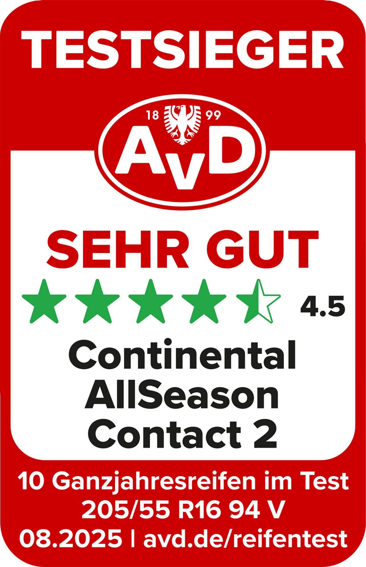 AvD Testsiegel 2025