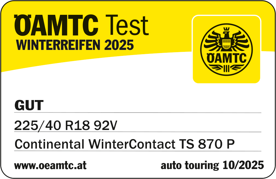 Continental WinterContact TS 870 P ÖAMTC Testsiegel
