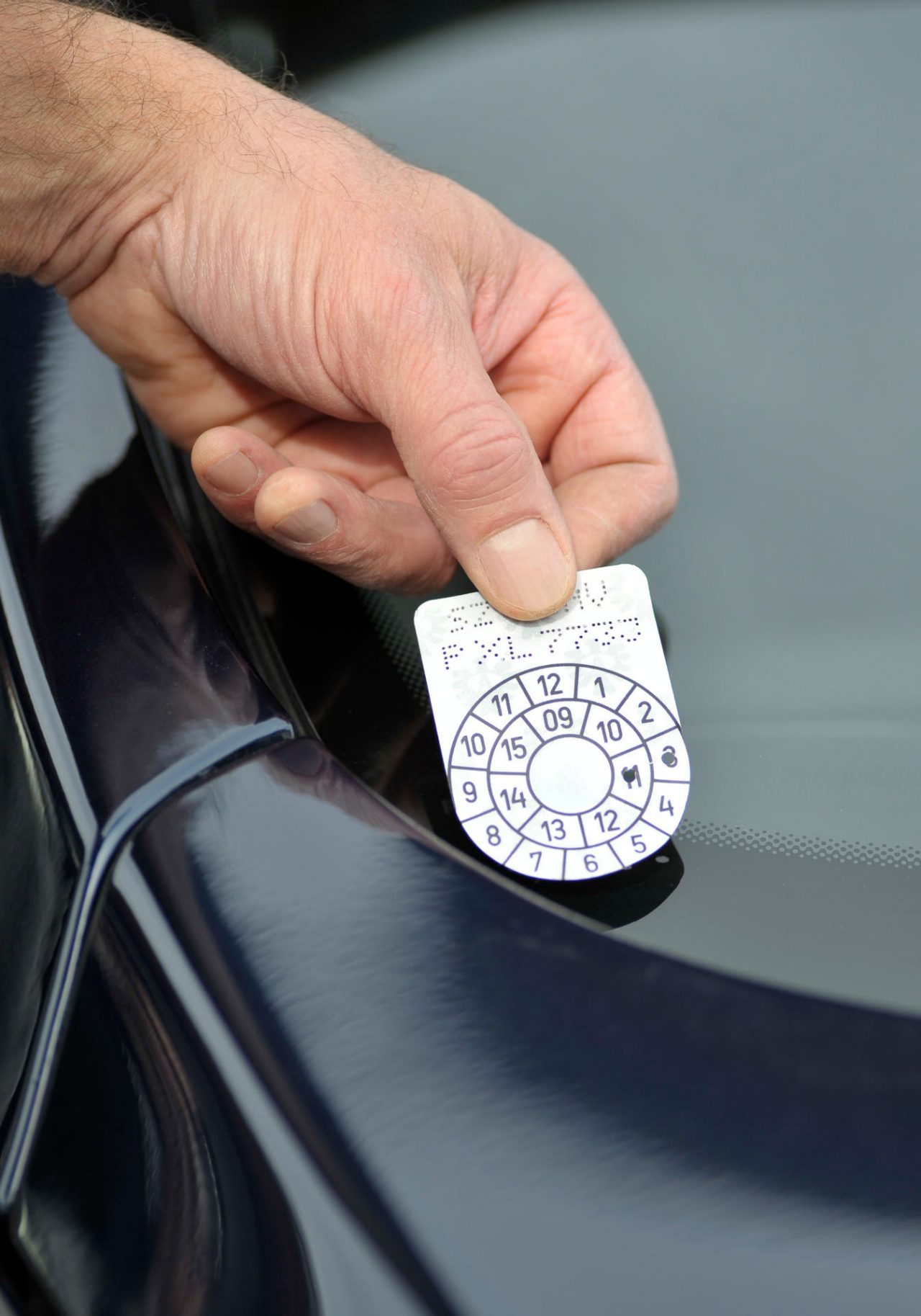 gelochtes Pickerl - KFZ Prüfplakette Pickerl