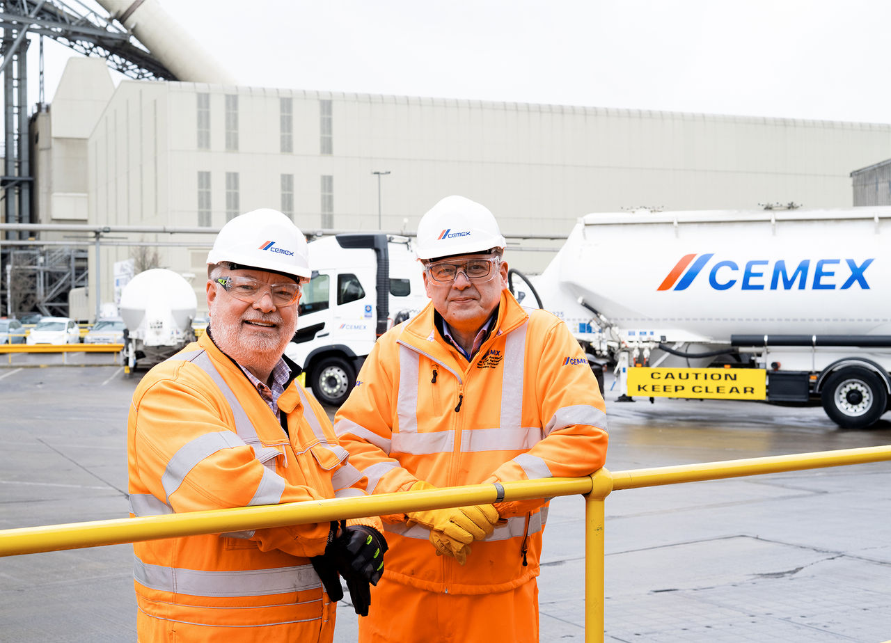 Carl Milton, Cement Logistics Manager for UK and Nigel Ponton, Fleet Engineering Manager at Cemex