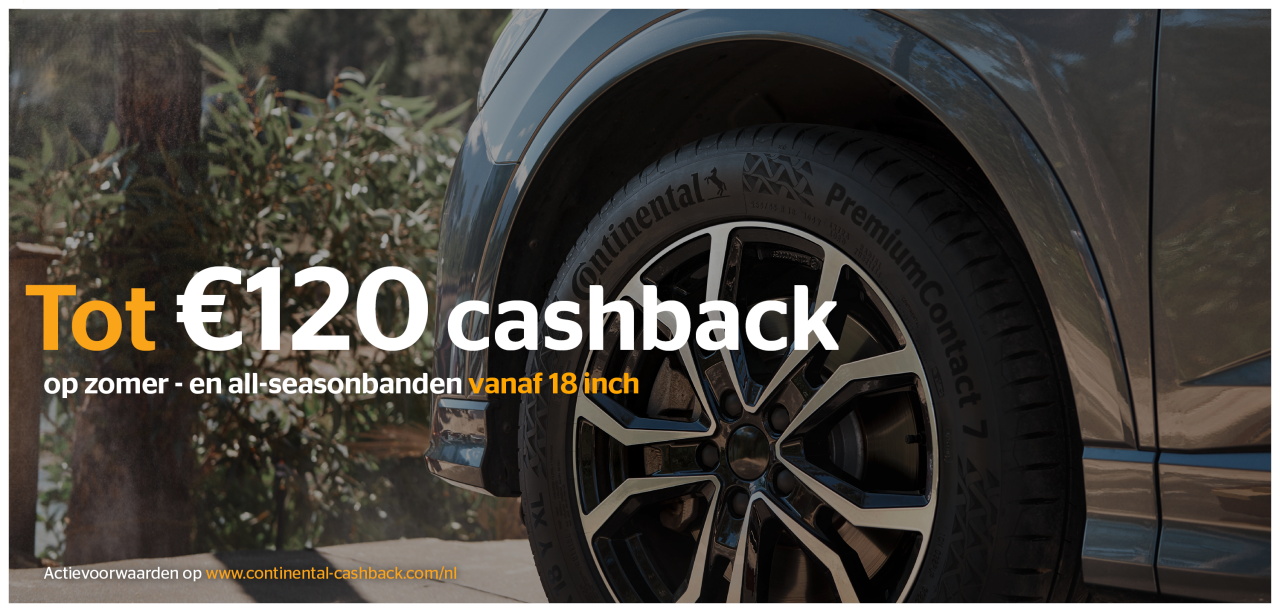 Continental allseason achtergrond met 1 allseasonbanden en 1 winterband