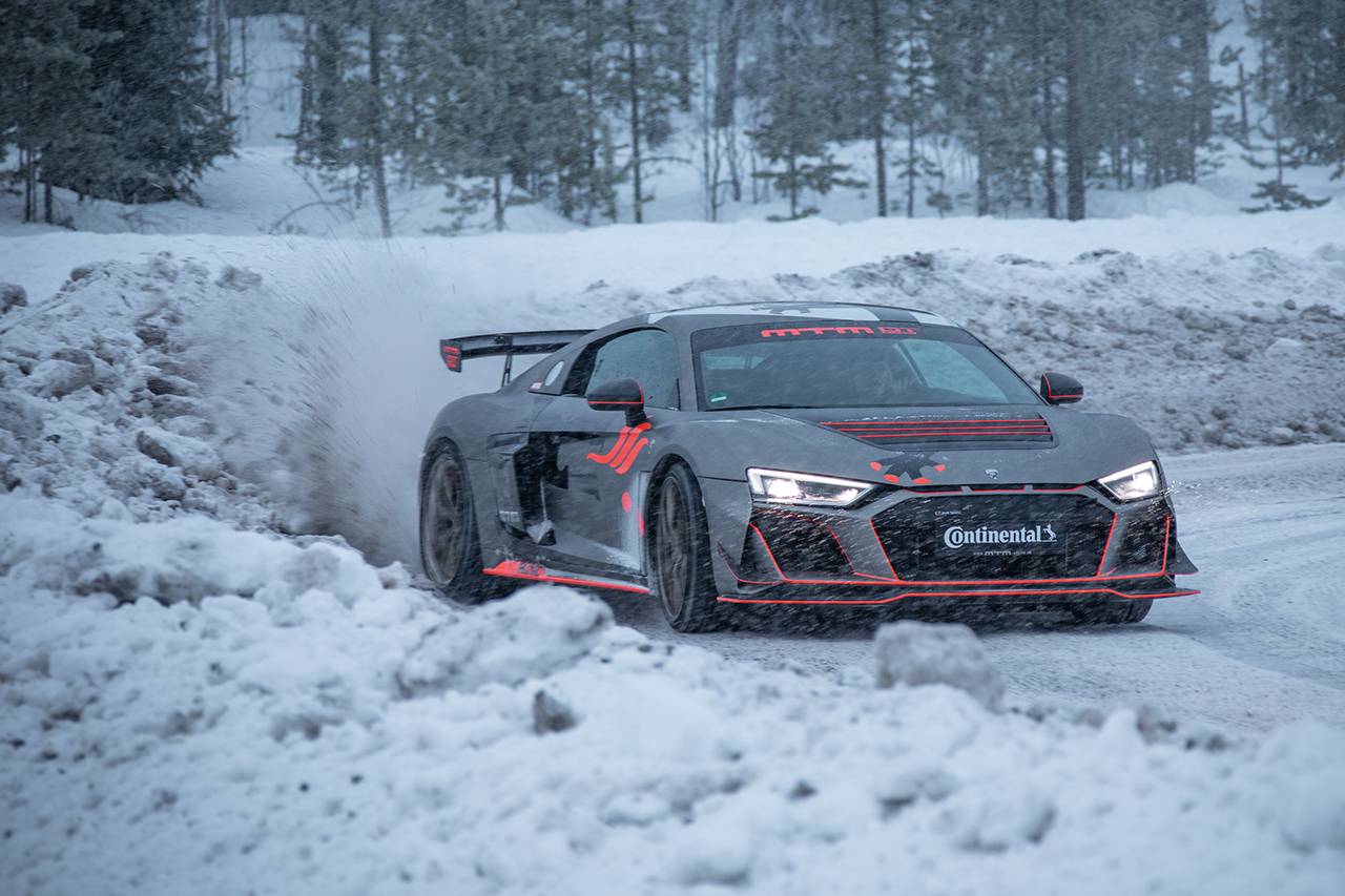 An Audi R8 during Winter HP event