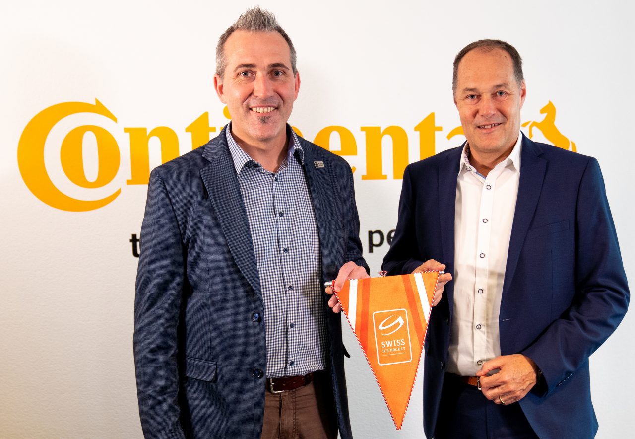 Marco Baumann, Director Marketing & Sponsoring, Swiss Ice Hockey Federation und Daniel Freund, Managing Director, Continental Suisse SA