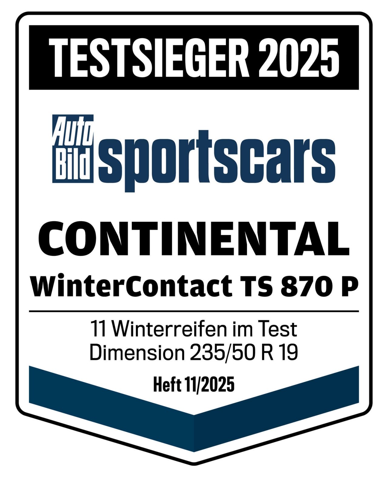 Auto Bild sportscars Testsiegel Heft 11/2025