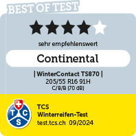 Continental WinterContact TS 870 TCS Testergebnis