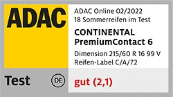 Continental PremiumContact 6 Continental PremiumContact 6 Test ADAC
