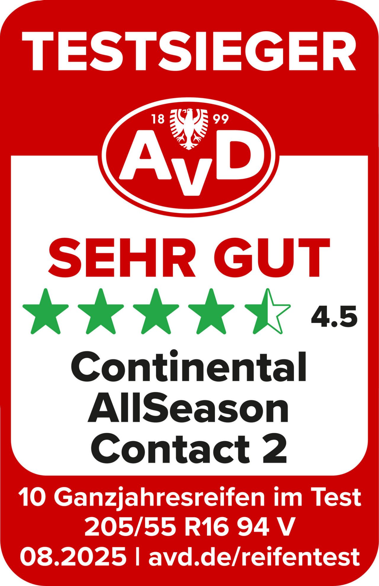 AvD Testsiegel 2025