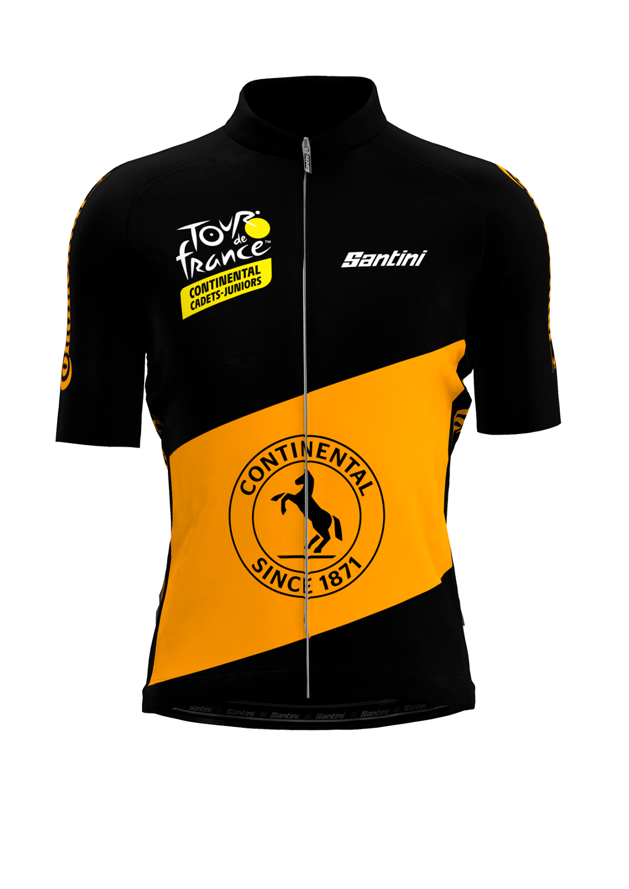 YC Jersey 2022 Image montrant le maillot de cycliste noir avec le logo continental