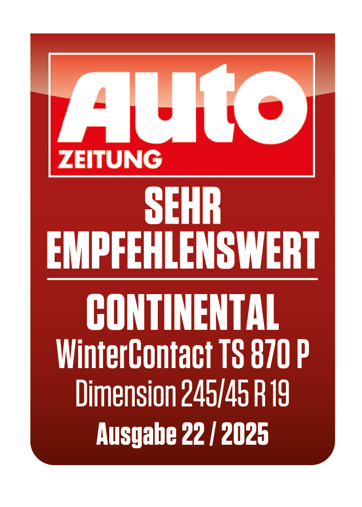 Continental WinterContact TS 870 P Auto Zeitung Testsiegel