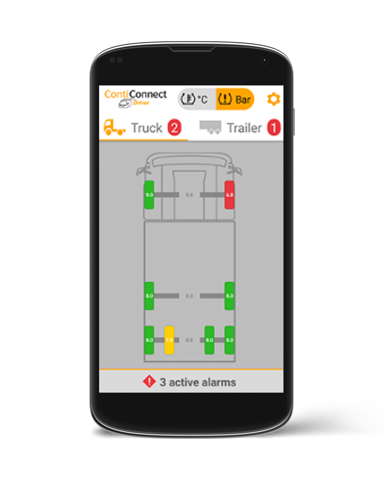 ContiConnect Driver App ContiConnect In-Vehicle Display