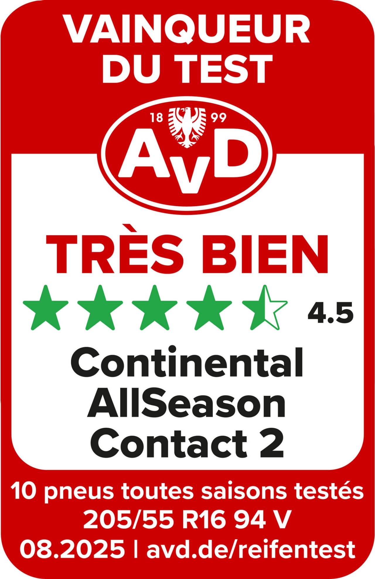 Label de test AvD 2025